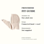 FrostHood knitted hooded scarf size and fit guide