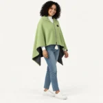 Heated Poncho CozyTherm – Wearable USB Heated Cape for Cold Days — three-quarter view