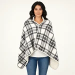 Heated Poncho EliteHeat – USB Wearable Heated Cape for Winter — front view