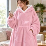 LongLounge blanket hoodie — pocket blush
