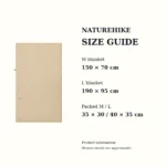 Naturehike khaki USB heated camping blanket size and fit guide