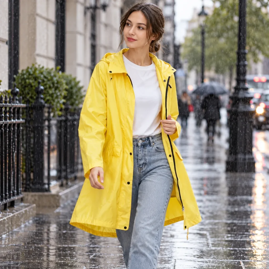 poncho rain yellow breeze lifestyle