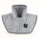 Grey ShoulderEase USB heated neck and shoulder wrap with zip front