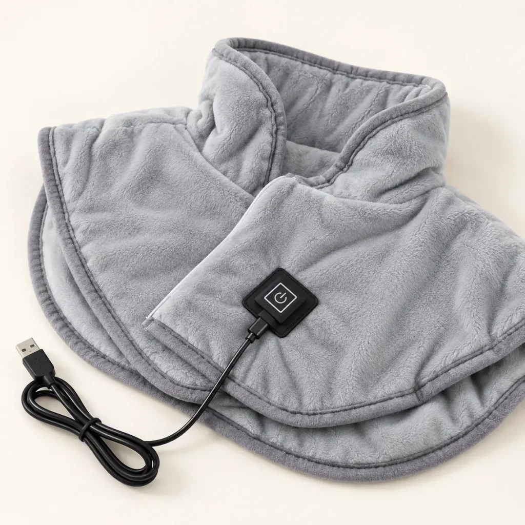 ShoulderEase power control and USB cable close-up