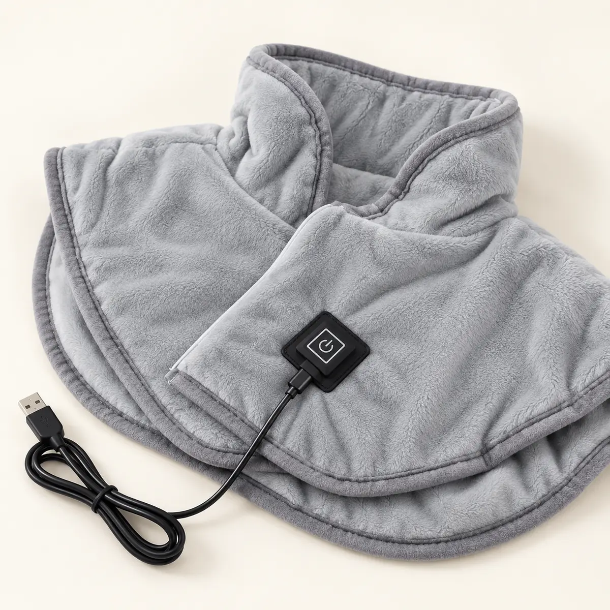 ShoulderEase power control and USB cable close-up