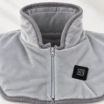 Close-up of ShoulderEase front zipper and raised collar