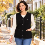 StyleHeat heated vest in black — commute