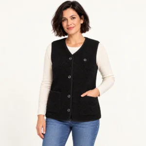 StyleHeat heated vest in black — front