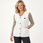 StyleHeat heated vest in white — front