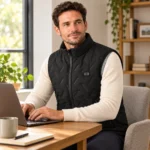 UrbanHeat heated vest in black — home office