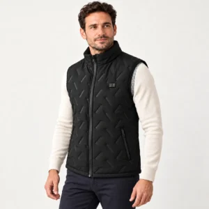 UrbanHeat heated vest in black — three quarter
