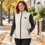 UrbanHeat heated vest in off white — commute